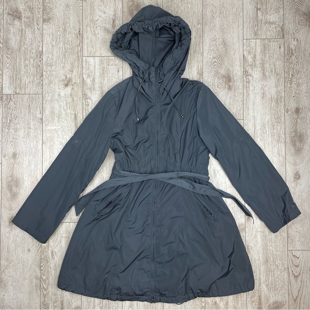 SALCO rain trench coat windbreaker gray size M 46
